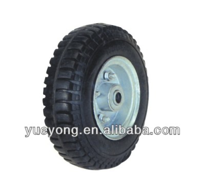 200mm pneumatic rubber wheel for trolley/steel rim wheel/ air rubber tire