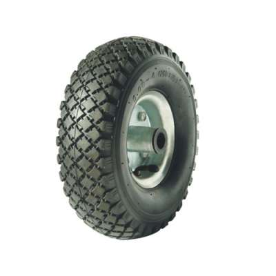 10 inch pneumatic rubber wheel/ 3.00-4 metal rim wheel