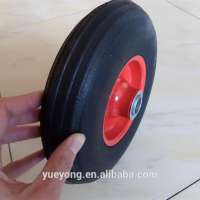 9 inch solid rubber powder wheel with metal rim